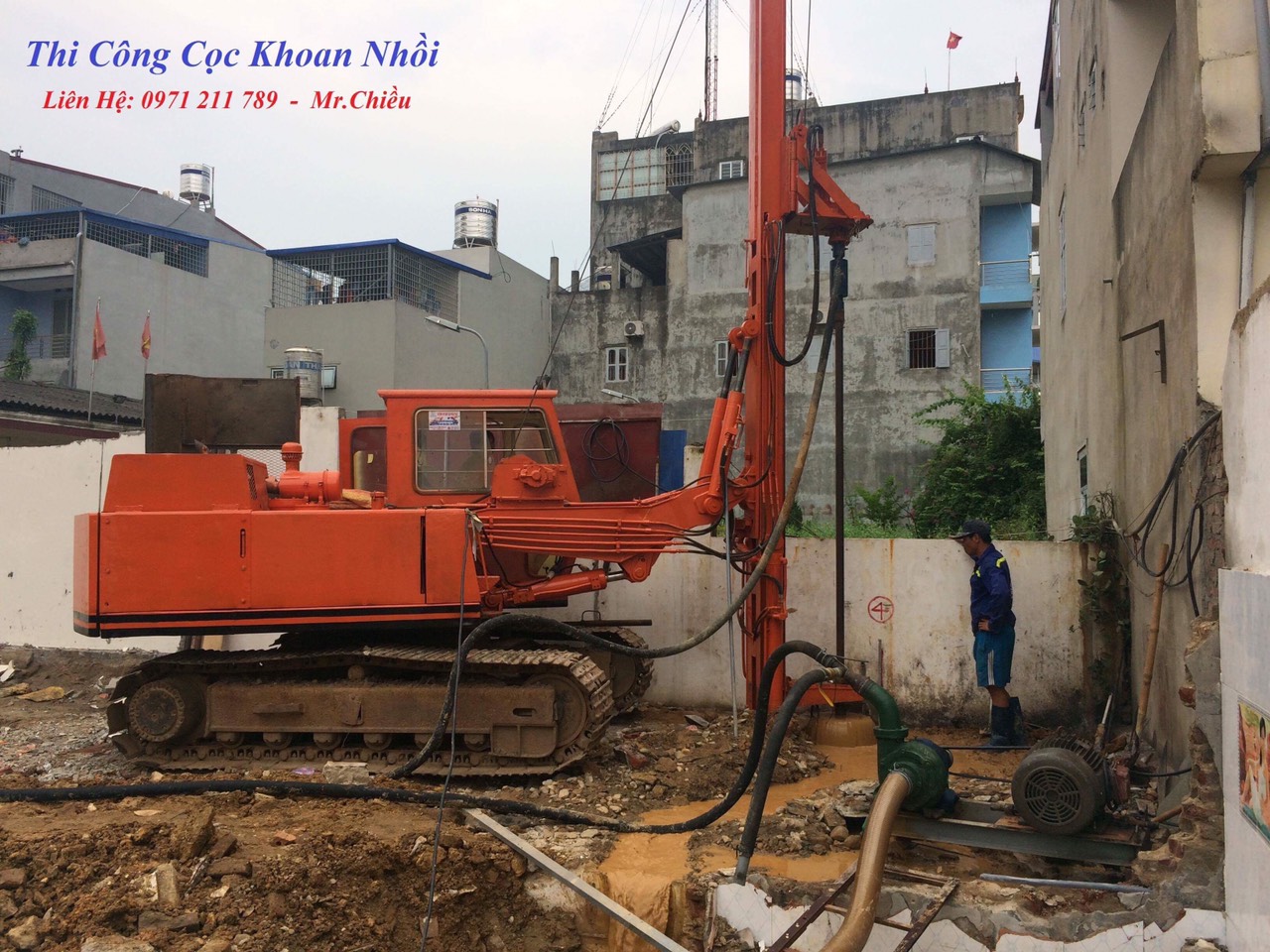 Thi công khoan cọc nhồi Hải Dương